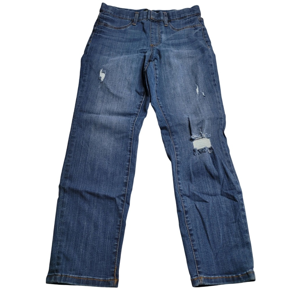 Judy Blue Jeans‎ Womens Size 7/28 Boyfriend Fit Distressed Blue Denim Mid Rise